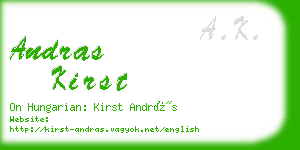 andras kirst business card